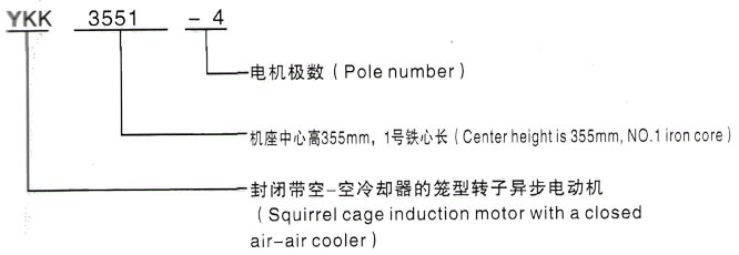 YKK系列(H355-1000)高压YRKK4003-6三相异步电机西安泰富西玛电机型号说明